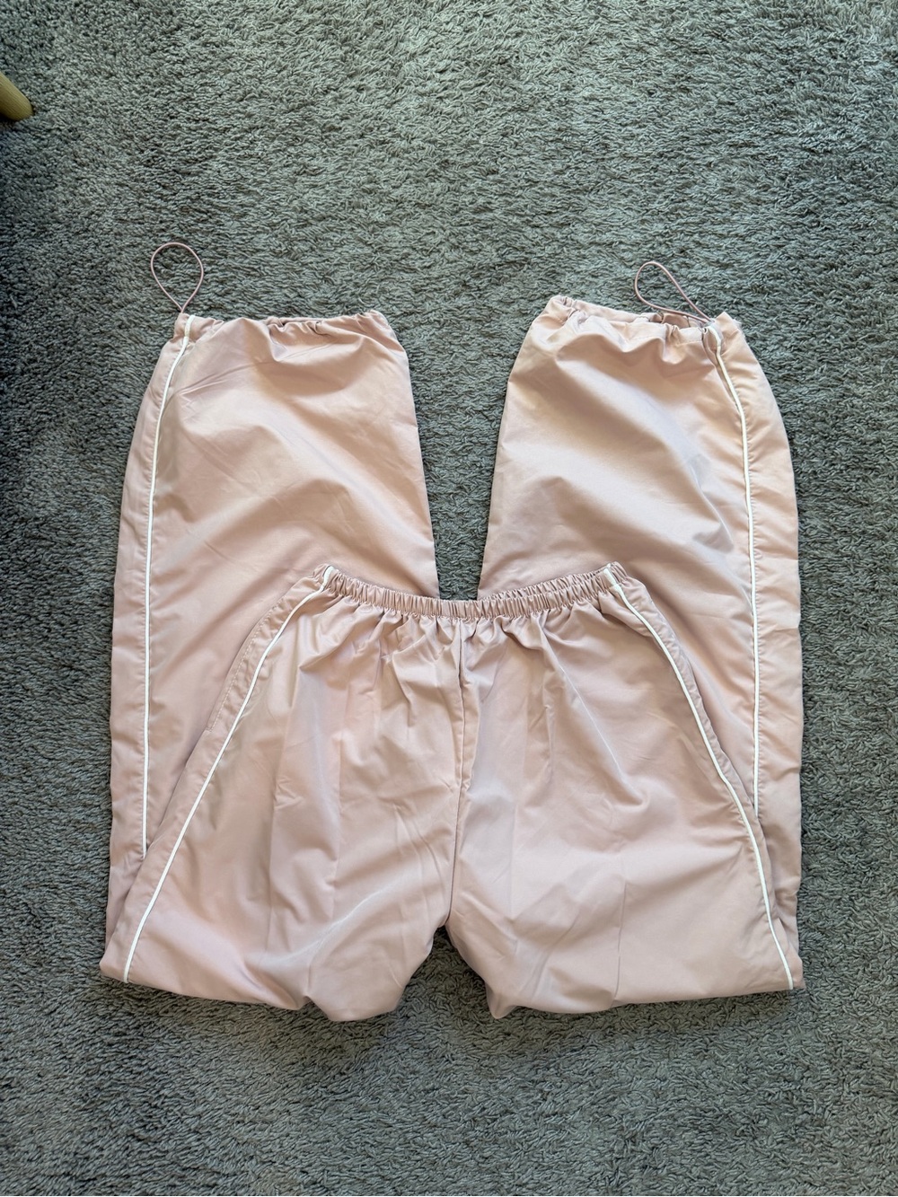Amazon Pink Track Pants with White Trim